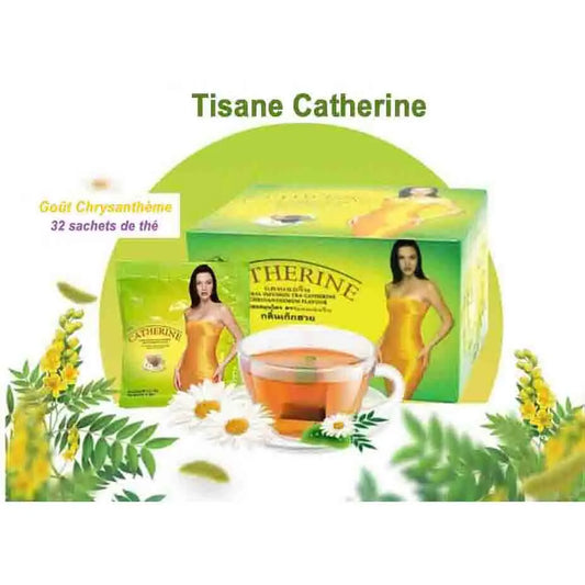 Thé Catherine x32 sachets, Séné et Chrysanthème pour une cure minceur et un ventre plat